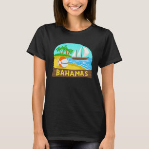 Bahamas Palm Tree Sun Beach Lagoon Island T-shirt