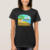 Bahamas Palm Tree Sun Beach Lagoon Island T-shirt (Voorkant)