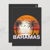 Bahamas  Palm Trees Summer Beach Briefkaart (Voorkant / Achterkant)
