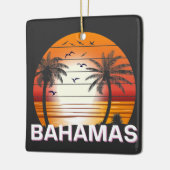 Bahamas  Palm Trees Summer Beach Keramisch Ornament (Links)