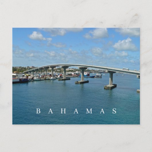Bahamas Paradise Island Bridge vue carte postale (Devant)