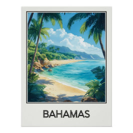 Bahamas, Paradisiaans strand en water Perfect Poster