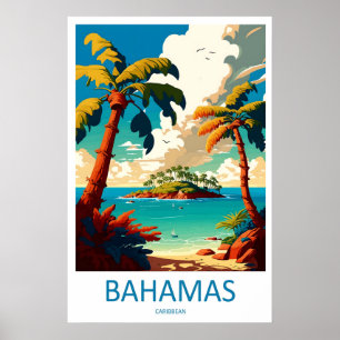 Bahamas Poster Vintage Nationaal Park Reizen Skiën