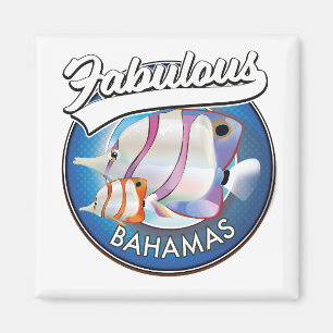 Bahamas prachtig logo  magneet