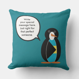 Bahamas pratende mevrouw pinguïn buitenkussen