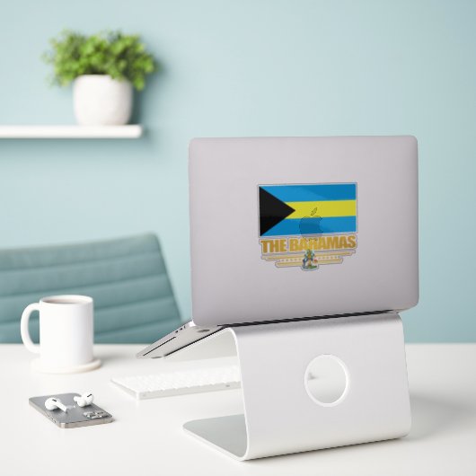 Bahamas Pride Sticker (Laptop op bureau)