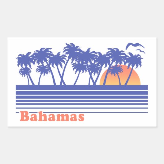 Bahamas Rechthoekige Sticker (Voorkant)