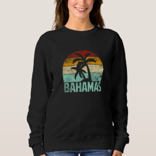 Bahamas Retro Palm Tree Sunset Souvenir Va Trui
