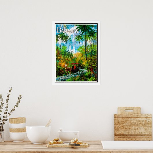 Bahama's, rijden door oerwoud, , reizen poster (Keuken)
