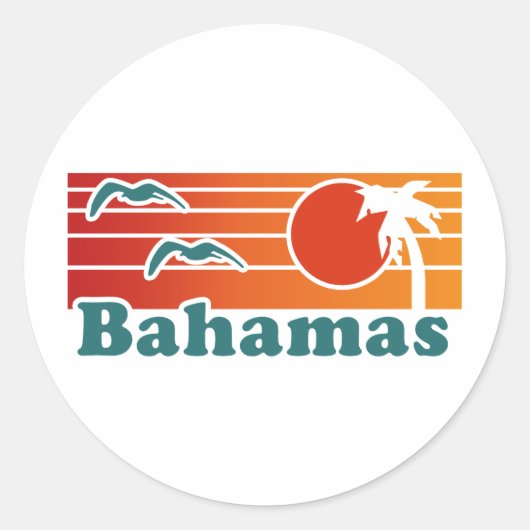 Bahamas Ronde Sticker (Voorkant)