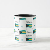 Bahamas Roots Pattern Mug | Caribbean Flag (Centre)