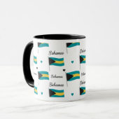 Bahamas Roots Pattern Mug | Caribbean Flag (Devant gauche)