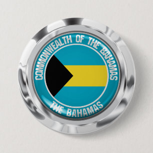 Bahamas Round Emblem Ronde Button 7,6 Cm