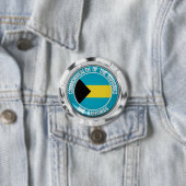 Bahamas Round Emblem Ronde Button 7,6 Cm (In situ)