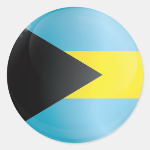 Bahamas Round-pictogramvlag Ronde Sticker