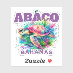 Bahamas Souvenir Gift: Abaco Bahamas Zee Schildpad Sticker