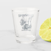 Bahamas Souvenir Gift: Bimini Bahamas Snorkelen Shot Glas (Achterkant)