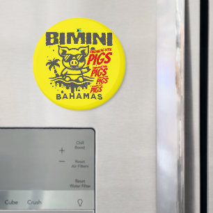Bahamas Souvenir Gift: Bimini Bahamas Zwemvarken Magneet