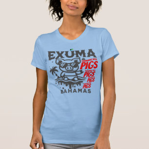 Bahamas Souvenir Gift: Exuma Bahamas Zwemvarkens T-shirt
