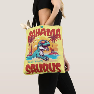 Bahamas Souvenir Gift: Grand Bahama Saurus T-Rex Draagtas