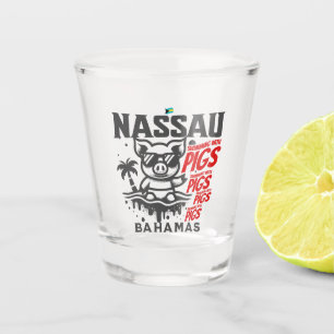 Bahamas Souvenir Gift: Nassau Bahamas Zwemvarken Shot Glas