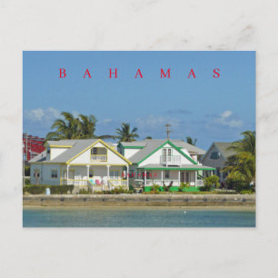 Bahamas Spanish Wells huizen uitzicht ansichtkaart Briefkaart