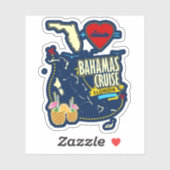 Bahamas Sticker Vacation Beach Cruise Voyage Flori (Feuille)