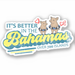 Bahama's Sticker Zwemvarkens Vakantie Cruise
