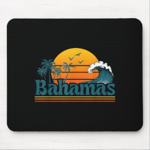 Bahamas Strand Zomer Vakantie Retro Zonsondergang Muismat