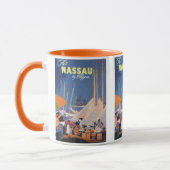 Bahamas Travel Art, Fly Nassau door Clipper Mok (Links)