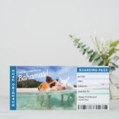 Bahamas Vacation Gift Boarding Pass Ticket (Staand voorkant)