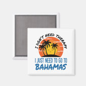 Bahamas Vacation Tropical Beach Trip Therapy Magneet (Voorkant / Achterkant)
