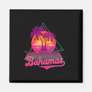 Bahamas vakantie retro 80s strand souvenir magneet