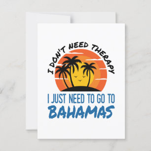 Bahamas Vakantie Tropisch Strand Trip Therapie Briefkaart