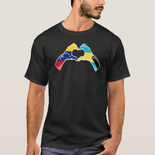 Bahamas Venezuela vlag Bahamians Venezolaans hart T-shirt