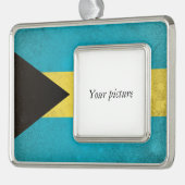 Bahamas Verzilverd Kader Ornament (Links)