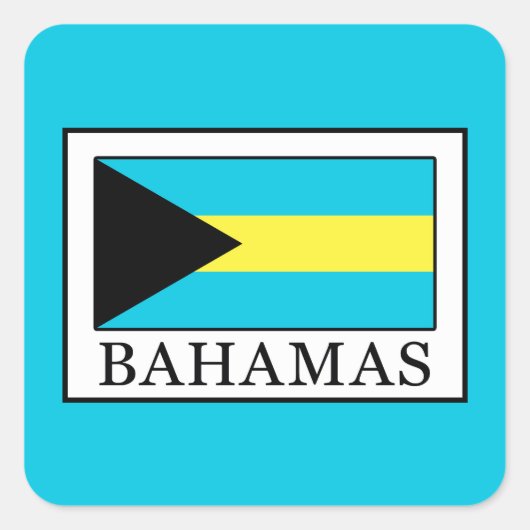 Bahamas Vierkante Sticker (Voorkant)