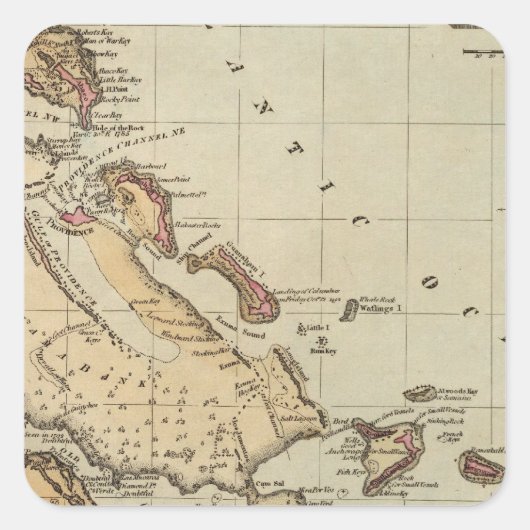 Bahamas Vierkante Sticker (Voorkant)