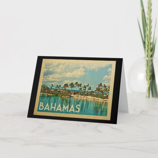 Bahamas Vintage Kaart (Voorkant)