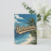Bahamas Vintage Travel Briefkaart (Staand voorkant)