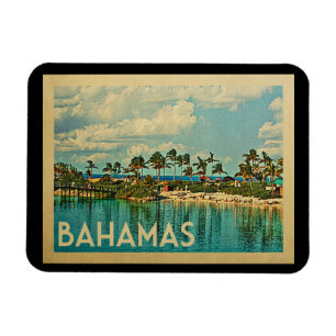 Bahamas Vintage Travel Magneet