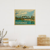 Bahamas Vintage Travel Poster (Keuken)