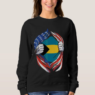 Bahamas Vlag Amerika Trots Op Mijn Bahamaanse Afko Trui