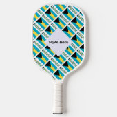 Bahamas vlag betegeld pickleball paddle (Achterkant)