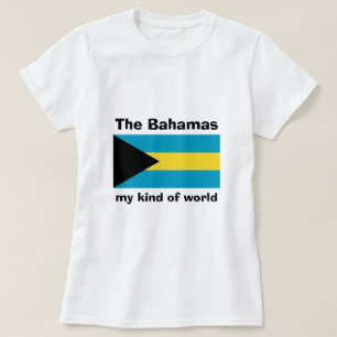 Bahamas Vlag + Kaart + Tekst T-shirt