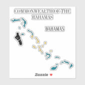 Bahamas-vlag Sticker (Vel)