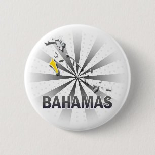 Bahamas-vlaggenkaart 2.0 ronde button 5,7 cm