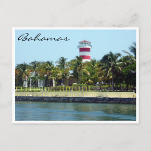 Bahama's vuurtoren grens briefkaart