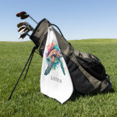 Bahamas Zee Schildpad Bahamaanse Vlag Strand Grote Golfhanddoek (Groen)