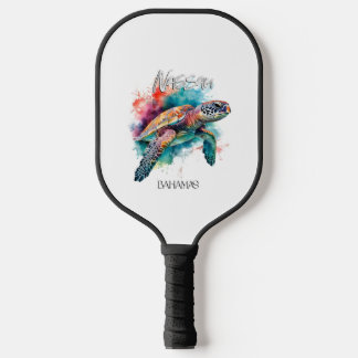 Bahamas Zee Schildpad Bahamaanse Vlag Strand Grote Pickleball Paddle